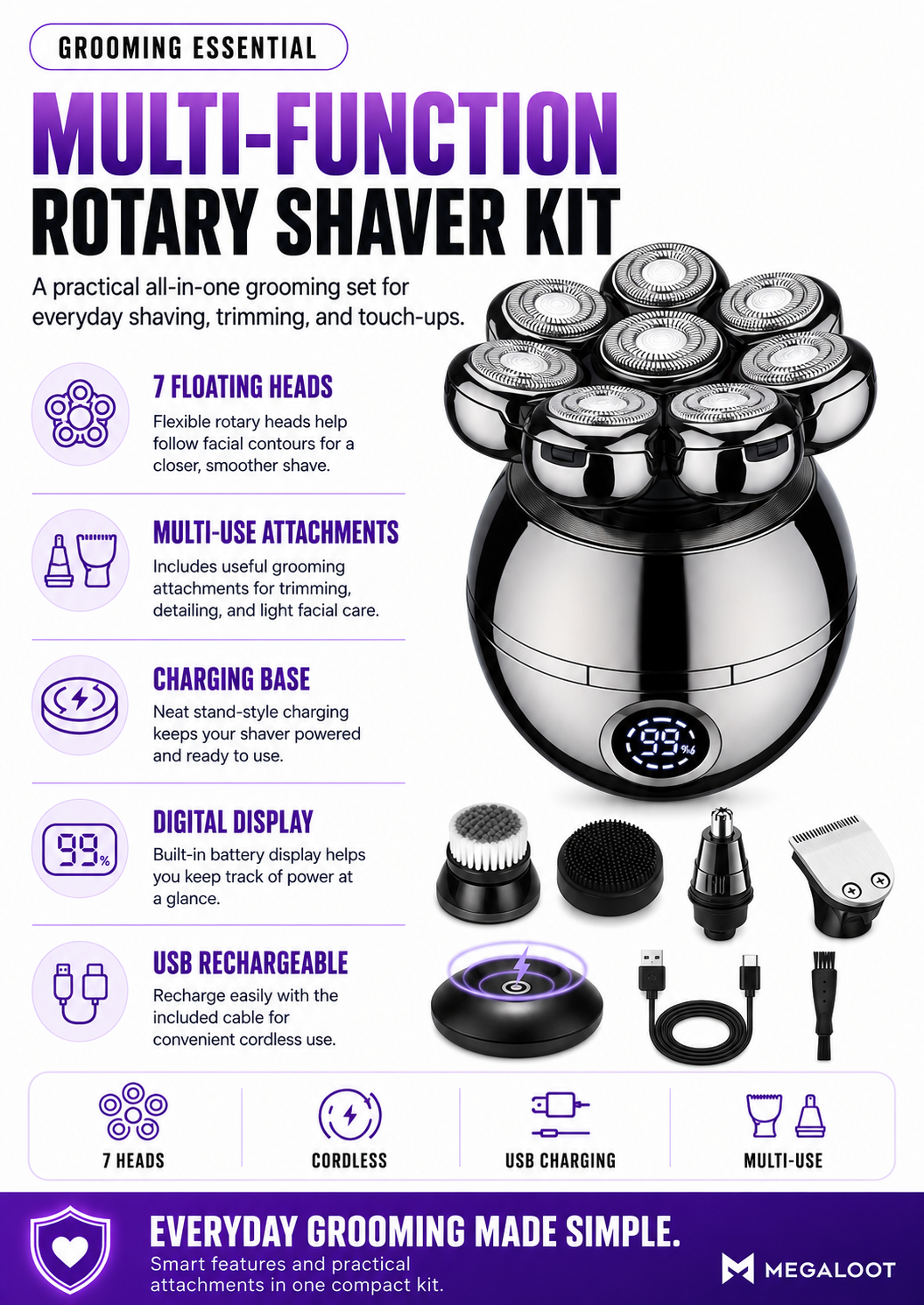 Rotary Shaver 5 in 1