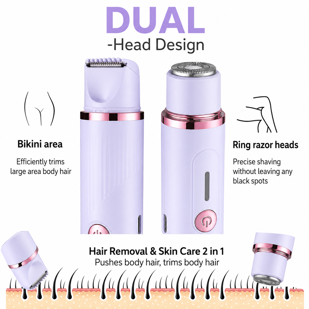 Premium Dual-Head Beauty Shaver