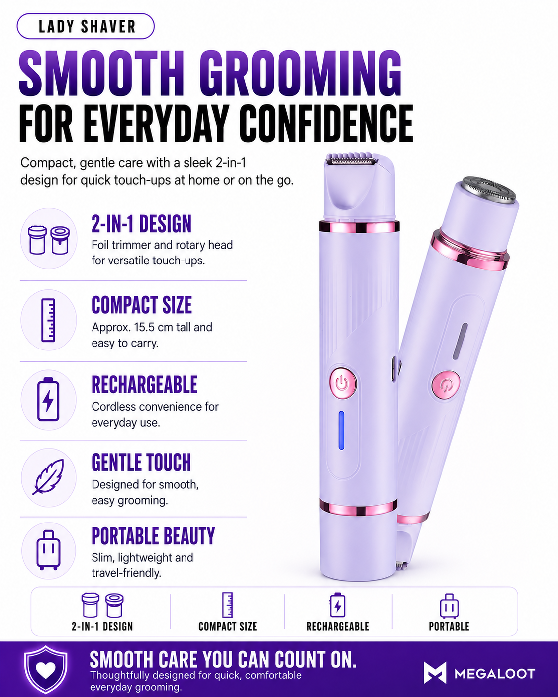 Premium Dual-Head Beauty Shaver